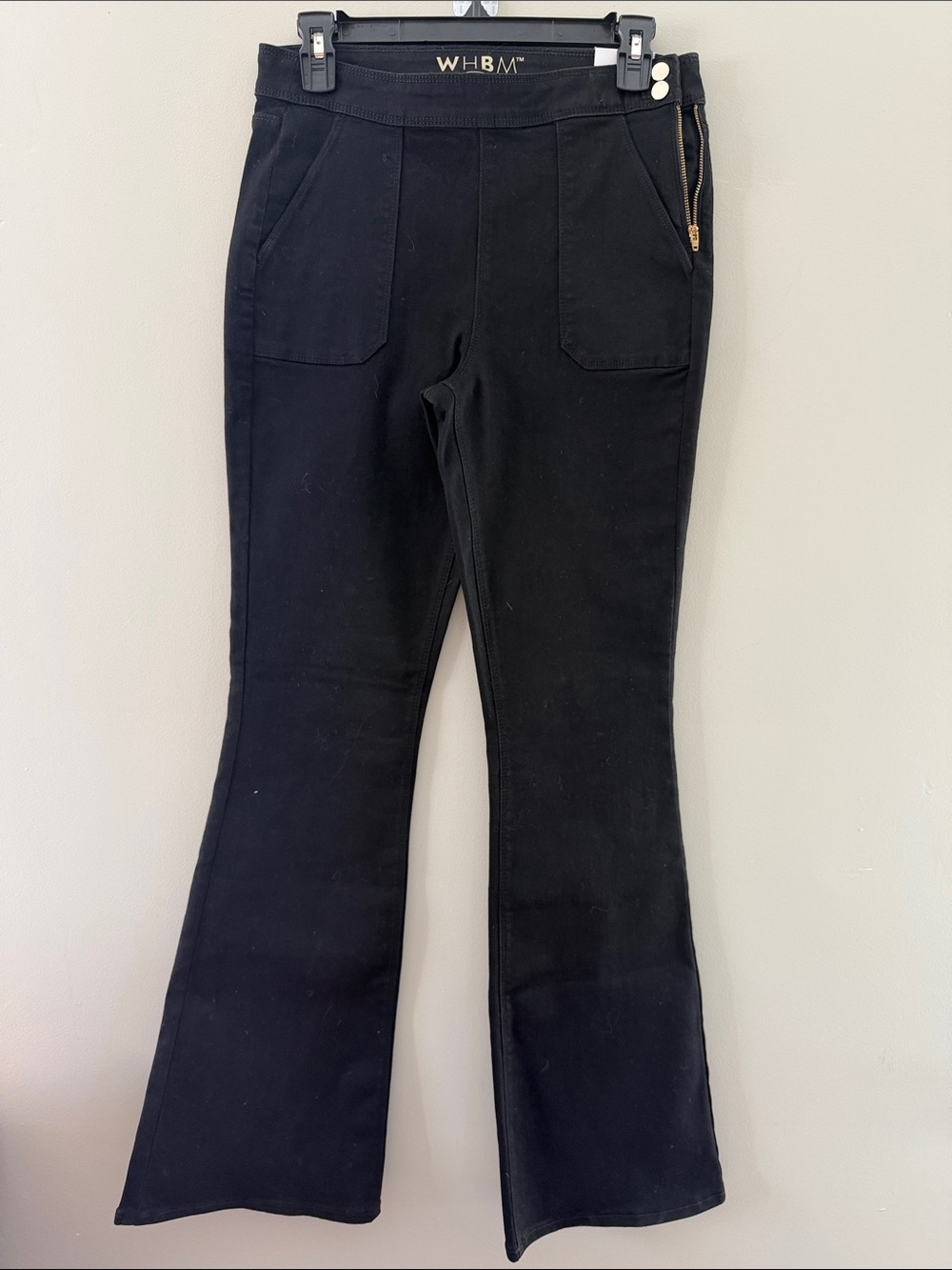 NWT White House Black Market Black Flare Jeans Size 6